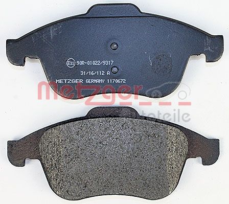 METZGER 1170672 Bremsbelagsatz, Scheibenbremse